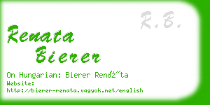 renata bierer business card